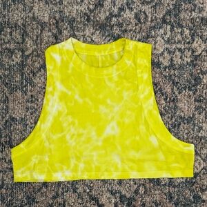 Lululemon Yellow Tie-Dye Women's Crop Top